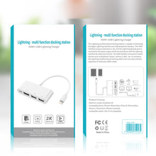 Load image into Gallery viewer, 75215 5 in 1 8 Pin to HDMI + SD Card Slot + TF Card Slot + USB + 8 Pin Charging Port HD Video Converter, 75215