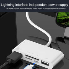 Load image into Gallery viewer, 75215 5 in 1 8 Pin to HDMI + SD Card Slot + TF Card Slot + USB + 8 Pin Charging Port HD Video Converter, 75215