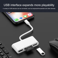 Load image into Gallery viewer, 75215 5 in 1 8 Pin to HDMI + SD Card Slot + TF Card Slot + USB + 8 Pin Charging Port HD Video Converter, 75215
