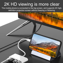 Load image into Gallery viewer, 75216 4 in 1 8 Pin to HDMI + 8 Pin Charging + 2 USB Ports HD Video Converter, 75216