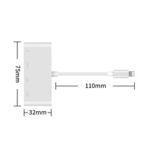 Load image into Gallery viewer, 75216 4 in 1 8 Pin to HDMI + 8 Pin Charging + 2 USB Ports HD Video Converter, 75216