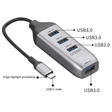 Load image into Gallery viewer, Onten 95118U 4 in 1 USB-C / Type-C to 4 USB 3.0 Ports Multifunctional HUB Converter Docking Station, 95118U