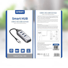 Load image into Gallery viewer, Onten 95118U 4 in 1 USB-C / Type-C to 4 USB 3.0 Ports Multifunctional HUB Converter Docking Station, 95118U