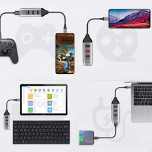 Load image into Gallery viewer, Onten 95118U 4 in 1 USB-C / Type-C to 4 USB 3.0 Ports Multifunctional HUB Converter Docking Station, 95118U