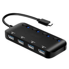 Load image into Gallery viewer, High Speed 4 x USB 3.0 to USB-C / Type-C HUB with Switch, Type-C