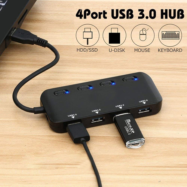 High Speed 4 x USB 3.0 to USB-C / Type-C HUB with Switch, Type-C