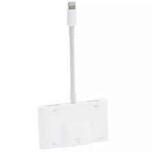 Load image into Gallery viewer, NK-1033 5 in 1 8 Pin Male to Dual USB + 3.5mm AUX + Ethernet + 8 Pin Power Female Adapter