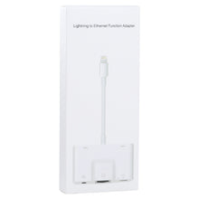 Load image into Gallery viewer, NK-1033 5 in 1 8 Pin Male to Dual USB + 3.5mm AUX + Ethernet + 8 Pin Power Female Adapter