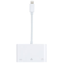 Load image into Gallery viewer, NK-107 3 in 1 8 Pin Male to USB + 1000M Ethernet + 8 Pin Power Female Adapter