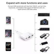 Load image into Gallery viewer, NK-107 3 in 1 8 Pin Male to USB + 1000M Ethernet + 8 Pin Power Female Adapter