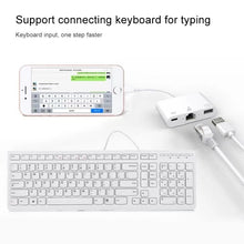 Load image into Gallery viewer, NK-107 3 in 1 8 Pin Male to USB + 1000M Ethernet + 8 Pin Power Female Adapter