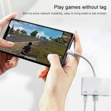 Load image into Gallery viewer, NK-107 3 in 1 8 Pin Male to USB + 1000M Ethernet + 8 Pin Power Female Adapter