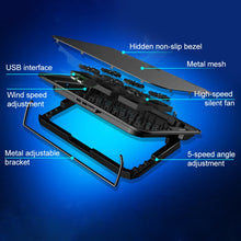Load image into Gallery viewer, ICE COOREL Notebook Computer Base Silent Six-fan Cooling Holder Heat Sink, Style: Ordinary, Style: Ordinary