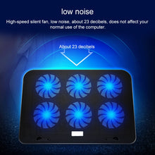 Load image into Gallery viewer, ICE COOREL Notebook Computer Base Silent Six-fan Cooling Holder Heat Sink, Style: Ordinary, Style: Ordinary