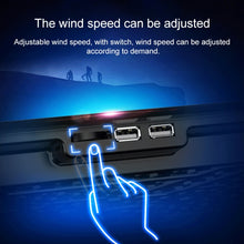 Load image into Gallery viewer, ICE COOREL Notebook Computer Base Speed Control Silent Six-fan Cooling Holder Cooling Rack, Style: Flagship, Style: Flagship