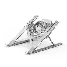 Load image into Gallery viewer, Portable Adjustable Laptop Stand Desktop Lifting Height Increase Rack Folding Heat Dissipation Holder, Style: Fan, Style: Fan