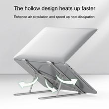 Load image into Gallery viewer, Portable Adjustable Laptop Stand Desktop Lifting Height Increase Rack Folding Heat Dissipation Holder, Style: Ordinary, Style: Ordinary(Grey), Style: Ordinary(Silver)