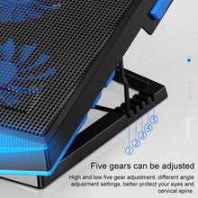 Load image into Gallery viewer, dual USB Ports Five-core Radiator Notebook Computer  Holder