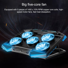 Load image into Gallery viewer, dual USB Ports Five-core Radiator Notebook Computer  Holder