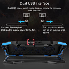 Load image into Gallery viewer, dual USB Ports Five-core Radiator Notebook Computer  Holder