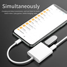 Load image into Gallery viewer, 11cm 8 Pin Male to USB &amp; 8 Pin Data Charging Cable Camera Reader Adapter, Support System above iOS 9.2