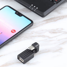 Load image into Gallery viewer, USB-C / Type-C Male to USB 2.0 Female U-shaped Elbow OTG Adapter, Type-C to USB 2.0
