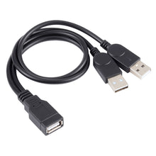 Load image into Gallery viewer, USB Female to 2 USB Male Cable, Length: About 30cm