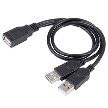 Load image into Gallery viewer, USB Female to 2 USB Male Cable, Length: About 30cm