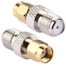Load image into Gallery viewer, 2 PCS F Female to RP-SMA Male Connector, 2Pcs F Female to RP-SMA Male