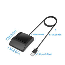 Load image into Gallery viewer, ROCKETEK RT-SCR4 CAC IC SIM Chip Smart Card Reader, RT-SCR4