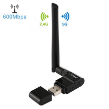 Load image into Gallery viewer, EDUP EP-AC1635 600Mbps Dual Band Wireless 11AC USB Ethernet Adapter 2dBi Antenna for Laptop / PC, EP-AC1635