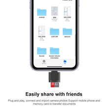 Load image into Gallery viewer, 8 Pin to TF Card Adapter Mini TF Card Reader, 8 Pin
