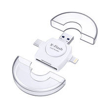 Load image into Gallery viewer, X-Flash R01 3 in 1 8 Pin + USB-C / Type-C + Micro USB Interface SD / TF Card Reader