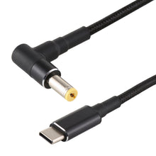 Load image into Gallery viewer, PD 100W 5.5 x 1.7mm Male Elbow to USB-C / Type-C Male Nylon Weave Power Charge Cable, Cable Length: 1.7m, 5.5x1.7mm to Type-C