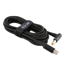 Load image into Gallery viewer, PD 100W 5.5 x 1.7mm Male Elbow to USB-C / Type-C Male Nylon Weave Power Charge Cable, Cable Length: 1.7m, 5.5x1.7mm to Type-C
