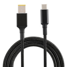 Load image into Gallery viewer, 100W Big Square Male to USB-C / Type-C Male Nylon Weave Power Charge Cable for Lenovo, Cable Length: 1.7m, Big Square to Type-C