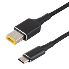 Load image into Gallery viewer, 100W Big Square Male to USB-C / Type-C Male Nylon Weave Power Charge Cable for Lenovo, Cable Length: 1.7m, Big Square to Type-C