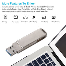 Load image into Gallery viewer, Richwell 3 in 1 32G Micro USB + 8 Pin + USB 3.0 Metal Rotating Push-pull Flash Disk with OTG Function