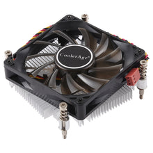 Load image into Gallery viewer, CoolerAge 1155-1U DC 12V 2000PRM 30.5cfm Copper Core Heatsink Hydraulic Bearing Cooling Fan CPU Cooling Fan for Intel 1150 1156 1151, 1155-1U Copper Core