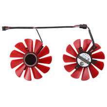 Load image into Gallery viewer, FDC10U12S9-C 0.45amp 4 Pin Graphics Video Card Cooling Fans for XFX RX 560D RX 570 RX 580 RX Vega, Diameter: 85mm, Pairs, FDC10U12S9-C