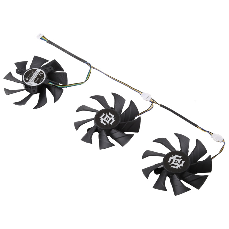 3 PCS Graphics Card Cooling Fan for Zotac GTX 1070-8GD5 X-OC, Diameter: 85mm, 0.5A Diameter: 9.5mm(3 PCS)
