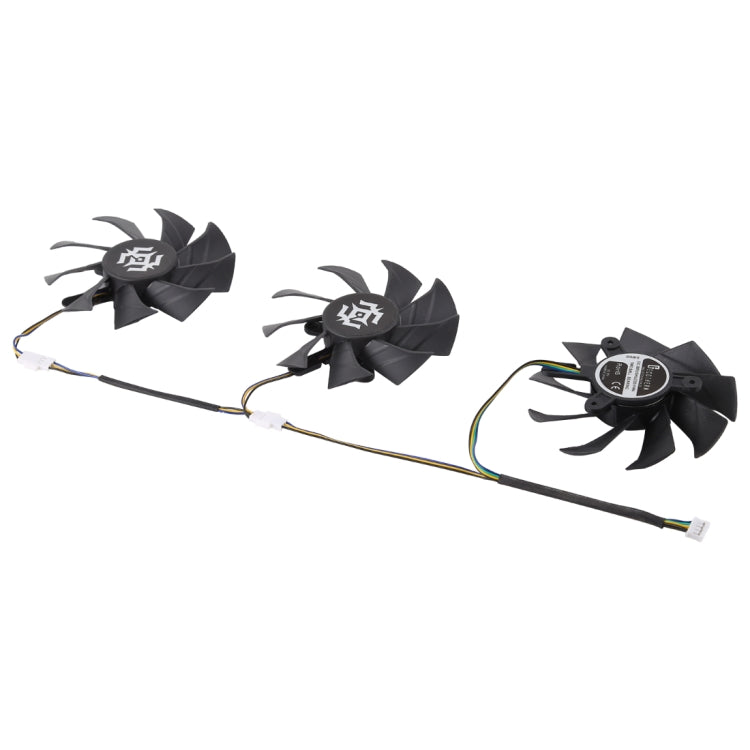 3 PCS Graphics Card Cooling Fan for Zotac GTX 1070-8GD5 X-OC, Diameter: 85mm, 0.5A Diameter: 9.5mm(3 PCS)