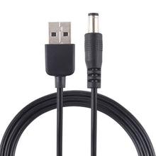 Load image into Gallery viewer, 3A USB to 5.5 x 2.1mm DC Power Plug Cable, Length: 1m, USB to DC 5.5x2.1mm