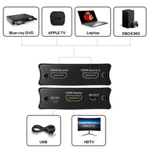 Load image into Gallery viewer, NK-W80 8K UHD HDMI 2X1 One-way Switch, NK-W80