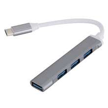 Load image into Gallery viewer, C809 USB 3.0 x 1 + USB 2.0 x 3 to USB-C / Type-C Multi-function Splitter HUB Adapter, C809