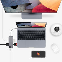 Load image into Gallery viewer, 8 in 1 Type-C to HDMI + USB 3.0 + USB 3.0 + Type-C + LAN + VGA + TF/SD Card Reader Adapter