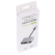 Load image into Gallery viewer, 2 in 1 USB 3.0 to HDMI + VGA Adapter