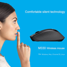 Load image into Gallery viewer, Logitech M330 Wireless Optical Mute Mouse with Micro USB Receiver