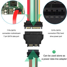 Load image into Gallery viewer, SATA 22 Pin Female to SLIMLINE SATA 13 Pin Male Adapter, SATA 22 Pin Female to SATA 13 Pin