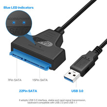 Load image into Gallery viewer, Professional SATA to USB 3.0 Cable Adapter 2.5 inch SSD Hard Drive Expanding Connector, 2.5 inch